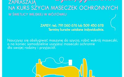Kurs szycia maseczek ochronnych – Jeziorańskie Krawcowe