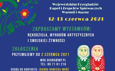 Jarmark Ludowy 12-13 czerwca 2021 r. – zgłoszenia wystawców do 4 czerwca