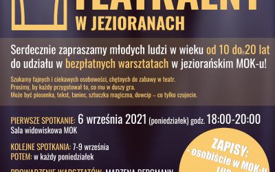Goniec Teatralny – warsztaty teatralne dla dzieci i młodzieży, od 6.09.2021