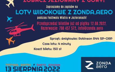 LOTY WIDOKOWE PODCZAS FESTIWALU WIATRU W JEZIORANACH – ZAPISY OD 12 SIERPNIA
