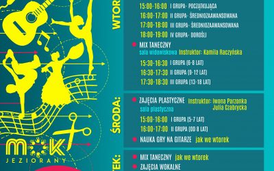 ZAJĘCIA ARTYSTYCZNE W  MOK JEZIORANY – SEZON 2024/2025