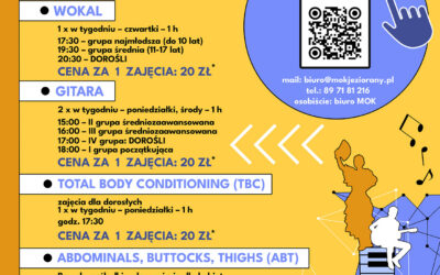 ZAJĘCIA ARTYSTYCZNE W  MOK JEZIORANY – SEZON 2026/2027